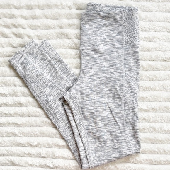 Tunglung High Waisted Leggings with Side Pockets White and Blue Womens Medium - Picture 1 of 7